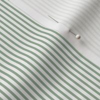 Beefy Pinstripe: Cool Green & White Tiny Stripe, Thin Stripe