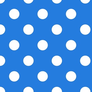 Polka Dots Bright Blue Large