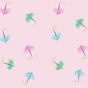 Tropical Umbrellas_pink
