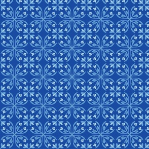 Small Santorini Dream in Cobalt Blue Violets Pattern