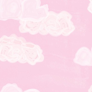 Candy Floss Clouds-Watercolour Clouds in the Sky-Bubble Gum Palette