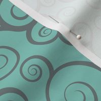 Fancy Swirls - Teal