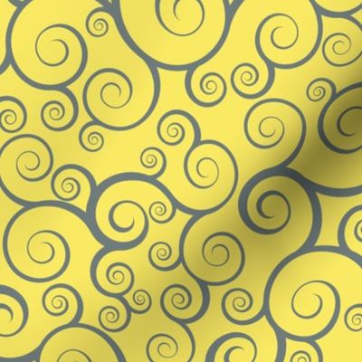 Fancy Swirls - Yellow