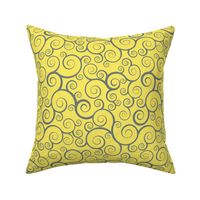 Fancy Swirls - Yellow