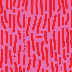 Large - Hot pink and Red lines, stripes, abstract modern stripe, kids fabrics, modern abstract design
