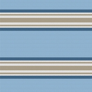 Modern French Country Blue Stripes