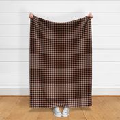 Windowpane Check, brown and cream on black (Medium) – checkerboard lines and squares