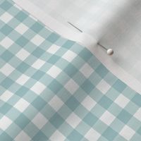 Gingham Plaid Check - Duck Egg Blue