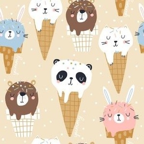 Yummy ice cream animals