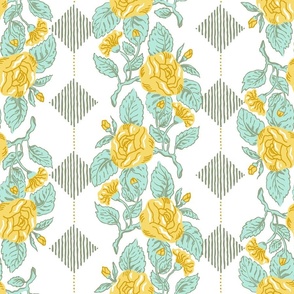 Chintz yellow rose