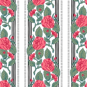 Grand millennial rose French ticking