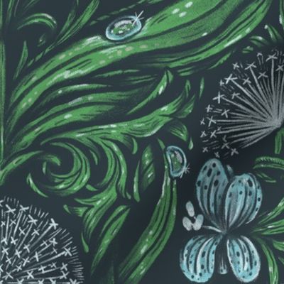 Rainy Night Blooms | Mega Matter Pantone Floral Botanical