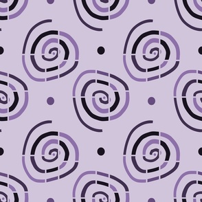 Minimal seashell - purple monochrome