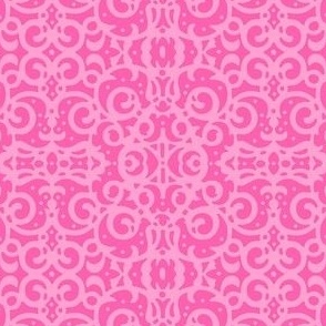 Dream House Damask in Barbie Pink 