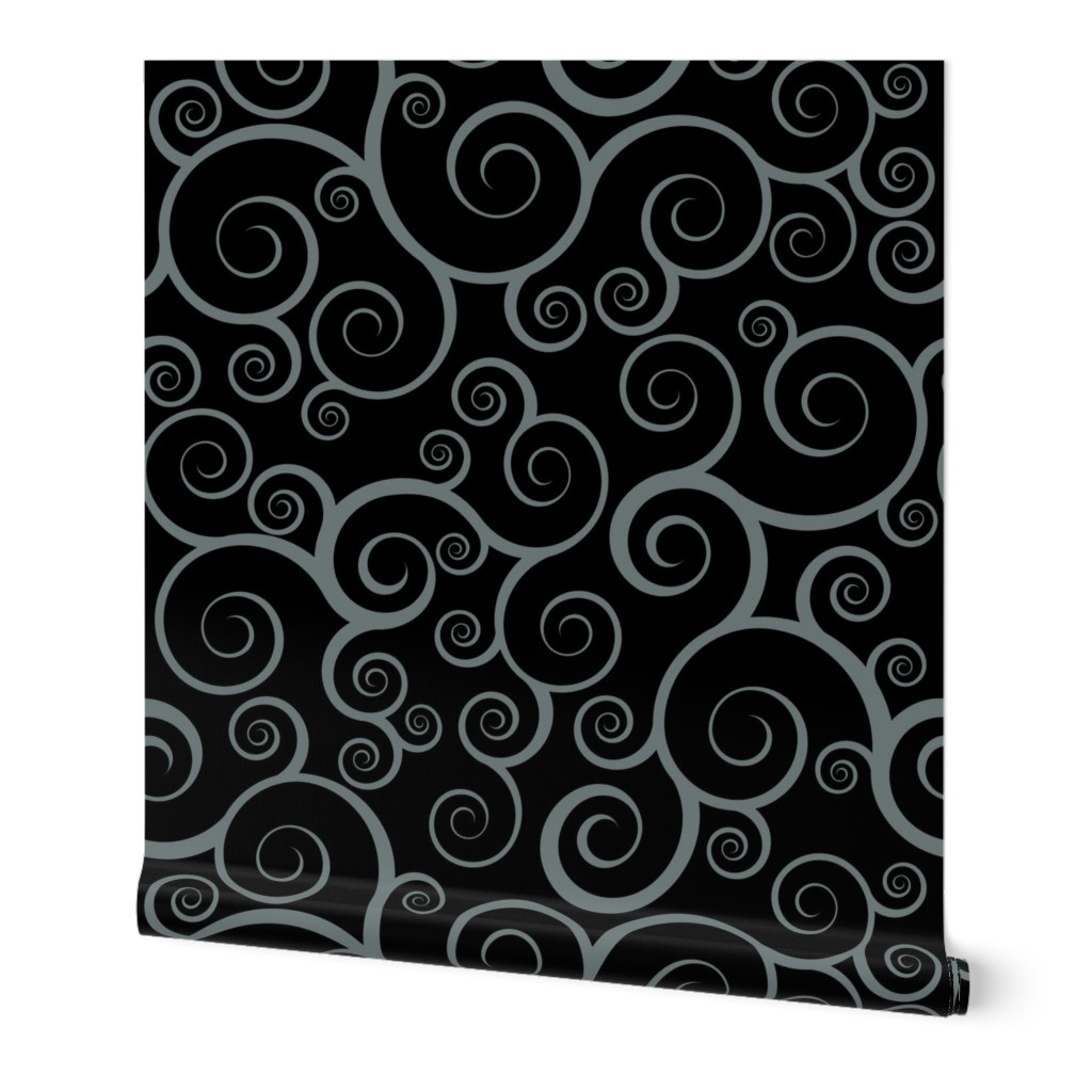 Fancy Swirls - Black