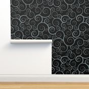 Fancy Swirls - Black