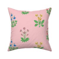 millefleurs in pink and green | large