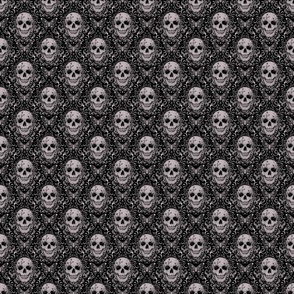 Floral Skull - Pale- Tiny-3-inch-repeat