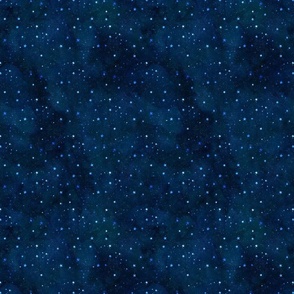 Dark Blue Night Sky With Sparkling Stars Nursery Or Home Decor And Fashion Fabric Smaller Scale
