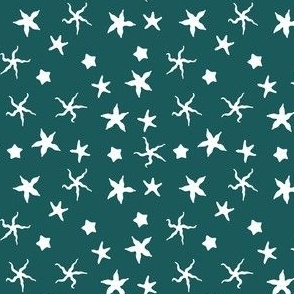 White Starfish Green - Medium