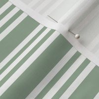 Reverse Bandy Stripe: Light Forest & White Horizontal Stripes