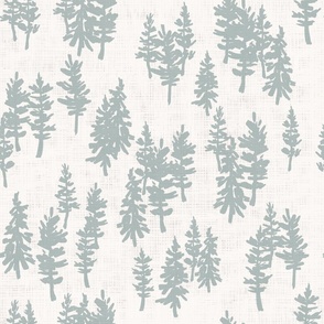 Backcountry Pines in Blue Gray (Large)
