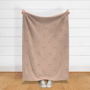 Boho Running Zebras in Neutral Blush, Modern Minimalist Animal Print Fabric-12'x12'