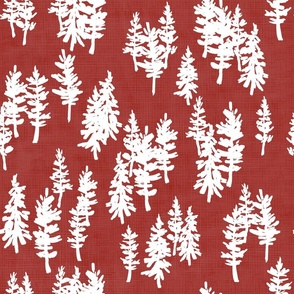 Backcountry Pines in Crimson Red (Large)