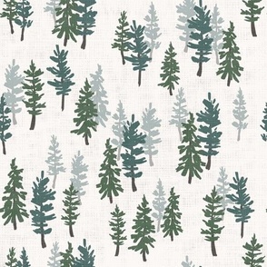 Backcountry Pines in Cream (Medium)