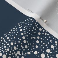 Coastal Dotted Sea Urchins in Navy Blue and White for Wallpaper