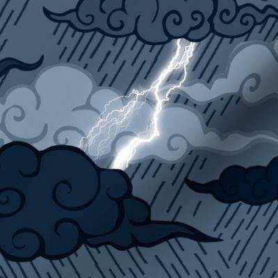 rainy clouds -- lightning storm version
