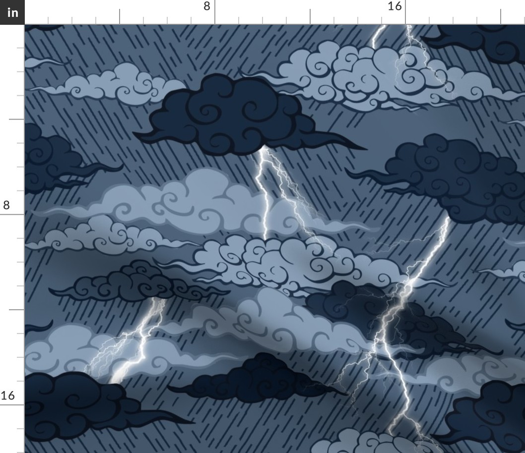 rainy clouds -- lightning storm version