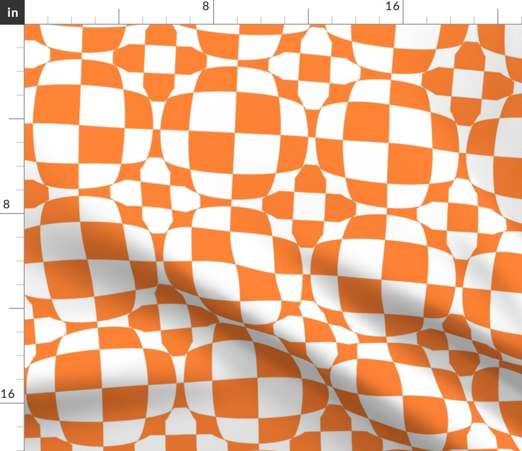 Orange and White Checkerboard Illusion
