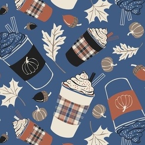 Pumpkin Spice - Fall Autumn Coffee Latte Blue Regular