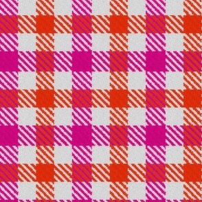 Pink and Orange Plaid