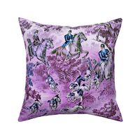 Sporting Hunt Scene Equestrian  lavender