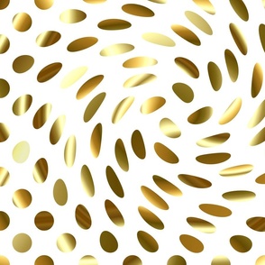 Twisted Polka Dots (large scale white background)