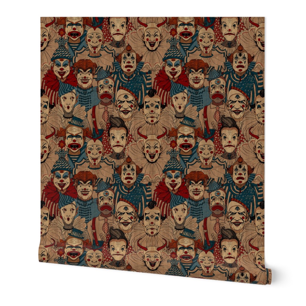 12"x12" Scale - Monsters Hiding as Creepy Carnival Clowns - Monster Mash