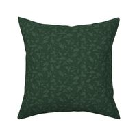 8" Christmas Damask Leaf Swirl in Forest Green by Audrey Jeanne