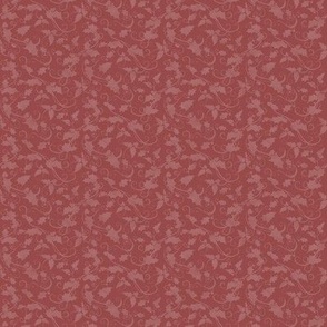 4" Christmas Damask Leaf Swirl in Rose Pink by Audrey Jeanne