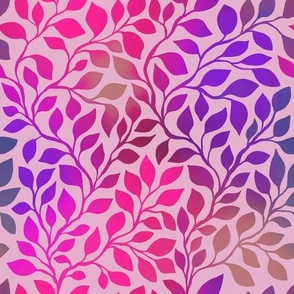 Cute Pink and Purple Gradient Leaves