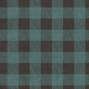 Buffalo Plaid in Evergreen and Black (Large)