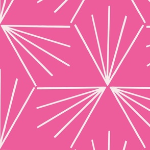 Retro Pink Decor Sunburst - Large
