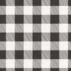 Buffalo Plaid in Black and White (Large)