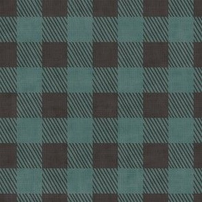 Buffalo Plaid in Evergreen and Black (Medium)