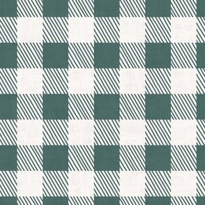 Buffalo Plaid in White and Evergreen (Medium)