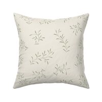 little branches - creamy white _ light sage green 02 - twigs