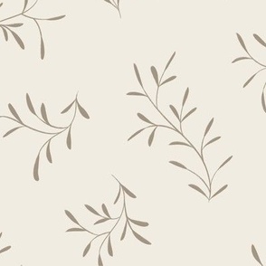 little branches - creamy white _ khaki brown 02 - twigs
