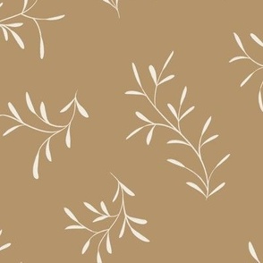 little branches - creamy white _ lion gold mustard - twigs
