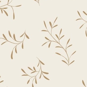 little branches - creamy white _ lion gold mustard 02 - twigs
